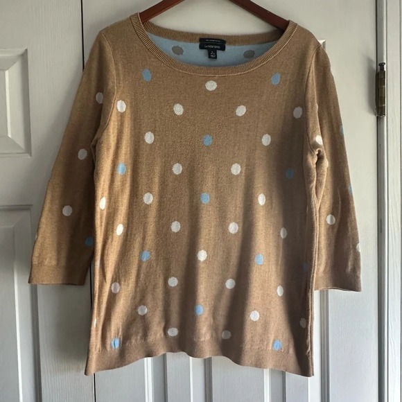 Women’s Land’s End Supima Cotten Sweater Size L 14-16 - Picture 1 of 5